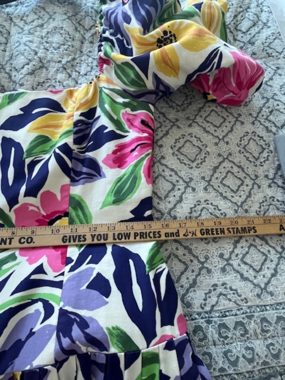 80s Victor Costa for Saks Fifth Avenue Floral Drop Waist Maxi Dress Sz M/L Party - Picture 13 of 13